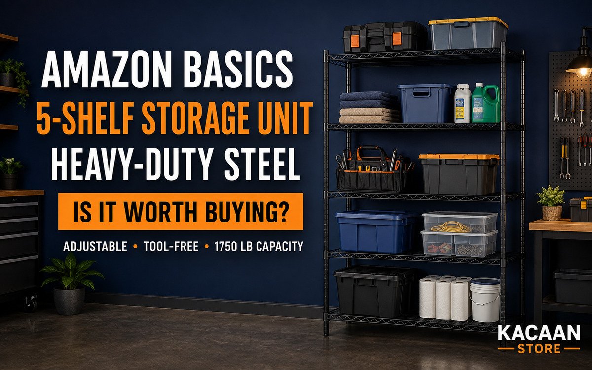 Amazon Basics 5-Shelf heavy-duty steel storage shelving unit review