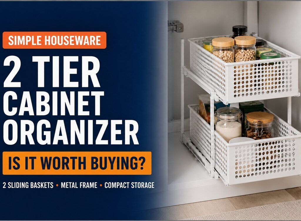 Simple Houseware 2 Tier Sliding Cabinet Organizer review