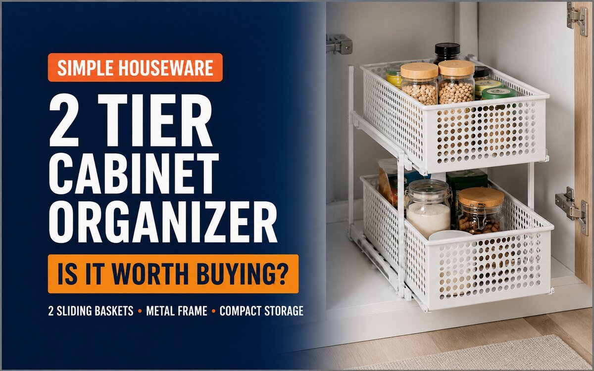 Simple Houseware 2 Tier Sliding Cabinet Organizer review